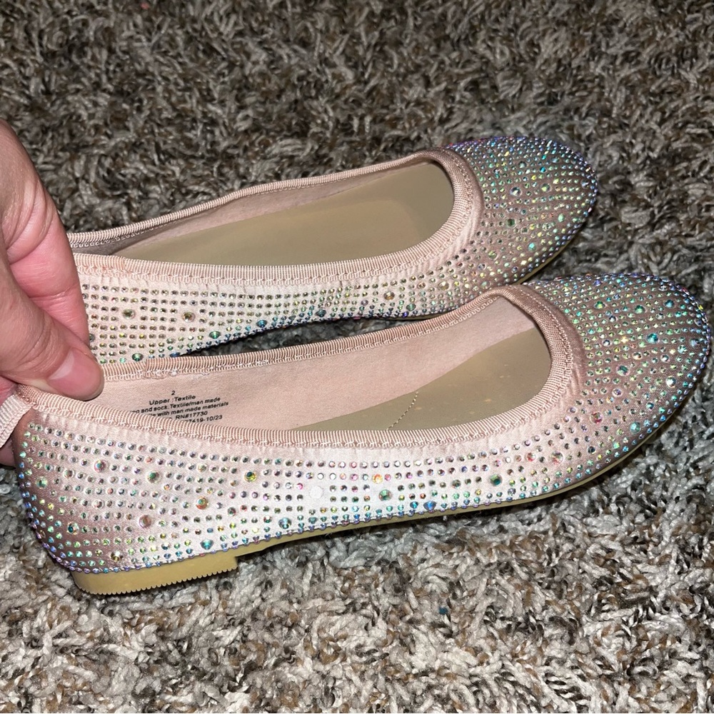 Sparkling Rhinestone Ballet Flats
